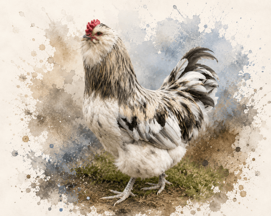 Splash Ameraucana Rooster 